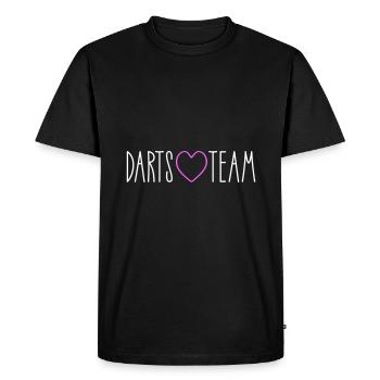 Cœur de l’équipe de fléchettes - T-shirt Premium bio Homme - noir - Devant - Nico (187cm)