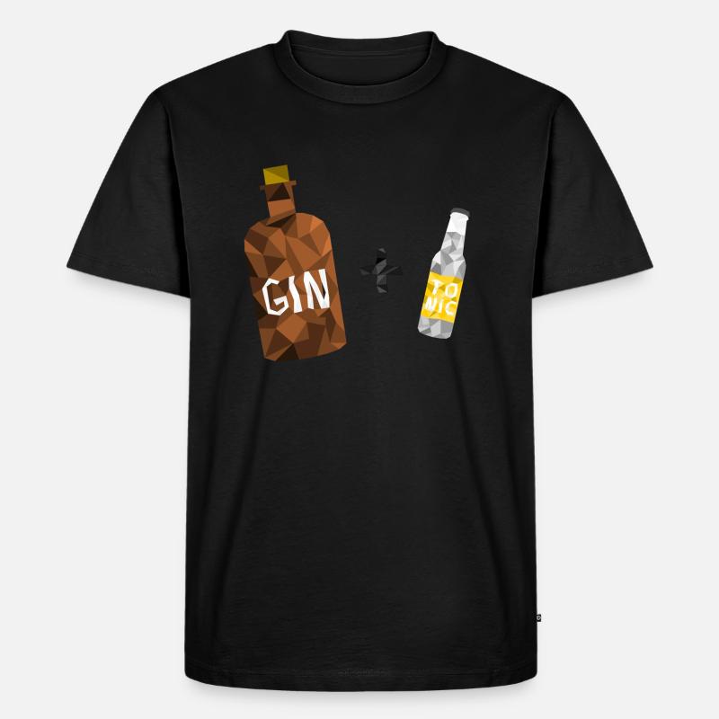 Polygin Tonic - Männer Premium Bio T-Shirt - Schwarz