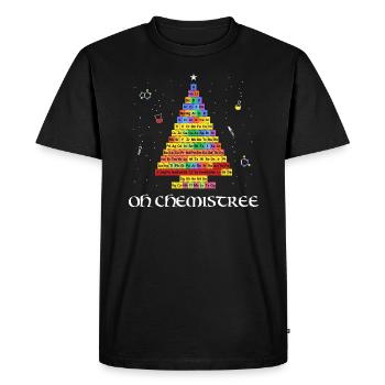 Oh Chemistree Bunter Tannenbaum Periodensystem - Männer Premium Bio T-Shirt - Schwarz - Vorne - Nico (187cm)