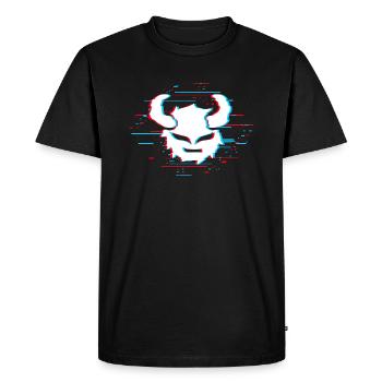 Glitched - Men's Premium Organic T-Shirt - black - Front - Nico (187cm)