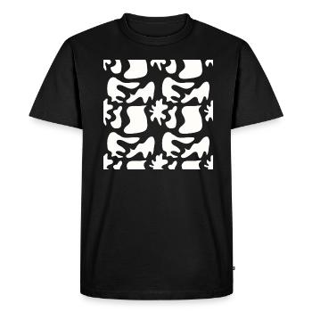 abstract spots - Men's Premium Organic T-Shirt - black - Front - Nico (187cm)