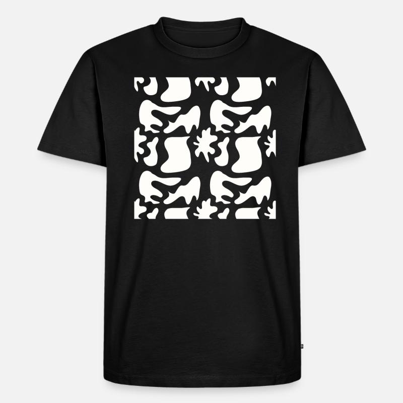 Abstrakte Spots - Männer Premium Bio T-Shirt - Schwarz