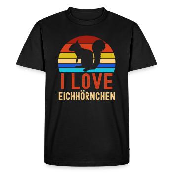 I love squirrels - cute rodents - Men's Premium Organic T-Shirt - black - Front - Nico (187cm)