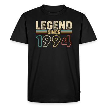 Légende depuis 1994 v2 - 1994 Cadeau d’anniversaire - T-shirt Premium bio Homme - noir - Devant - Nico (187cm)