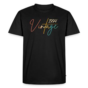 Elégant et vintage 1994 - 1994 Cadeau d’anniversaire - T-shirt Premium bio Homme - noir - Devant - Nico (187cm)
