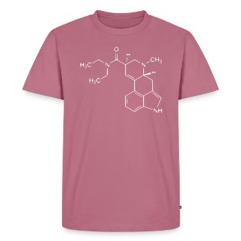 LSD Acid Albert Hoffman Hallucinogen Psychedelics - Men's Premium Organic T-Shirt - mauve - Front - Nico (187cm)
