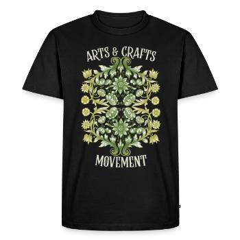 Art Nouveau, vintage design around 1900 - Men's Premium Organic T-Shirt - black - Front - Nico (187cm)