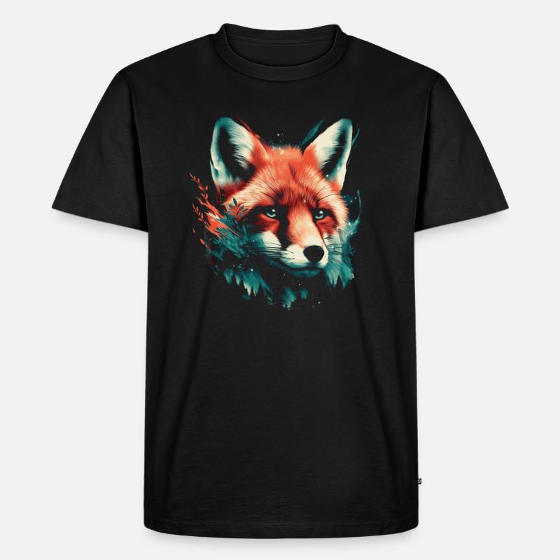 Fuchs Rotfuchs - Männer Premium Bio T-Shirt - Schwarz