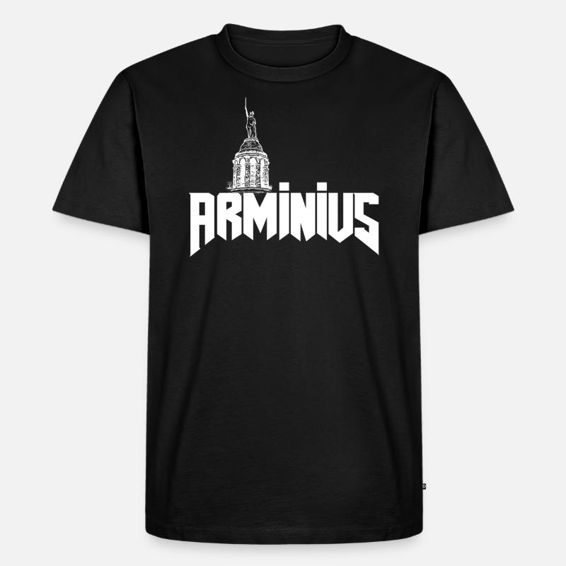 Arminius Hermannsdenkmal Cherusker - Männer Premium Bio T-Shirt - Schwarz