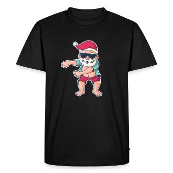 Danse du père Noël en été - T-shirt Premium bio Homme - noir - Devant - Nico (187cm)