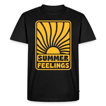 Summer Feelings - Men's Premium Organic T-Shirt - black - Front - Nico (187cm)