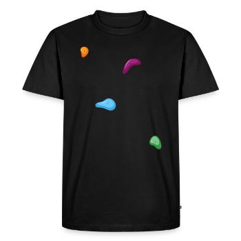 escalade bloc bloc rochers escalade libre - T-shirt Premium bio Homme - noir - Devant - Nico (187cm)