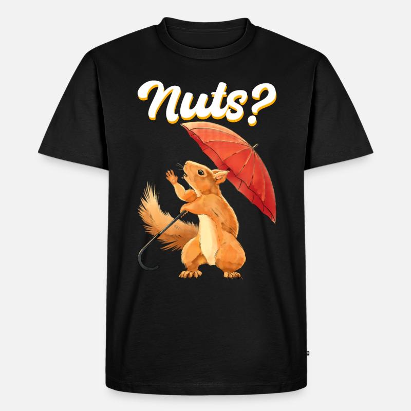 Eichhörnchen Nagetier Spruch Geschenk - Männer Premium Bio T-Shirt - Schwarz