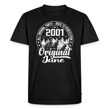 June 2001 Original: 23 Years Anniversary Gift - Men's Premium Organic T-Shirt - black - Front - Nico (187cm)