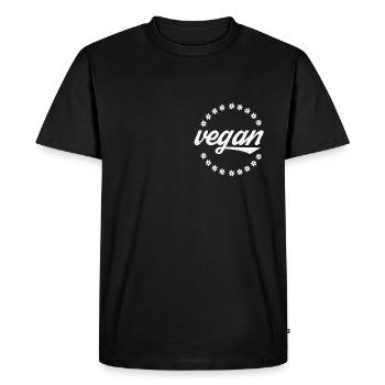 Vegan vegan vegan - Men's Premium Organic T-Shirt - black - Front - Nico (187cm)