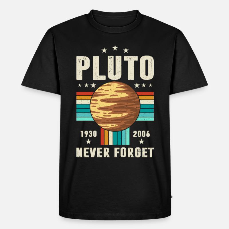 pluto never forget Graphic - Men's Premium Organic T-Shirt - black