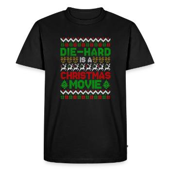Die Hard Is Christmas Movie Ugly Christmas Pajama - Männer Premium Bio T-Shirt - Schwarz - Vorne - Nico (187cm)