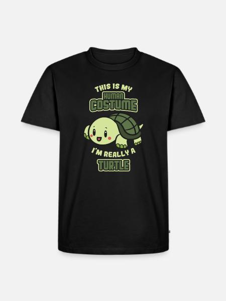 Turtle & turtle todo covering - Men's Premium Organic T-Shirt - black