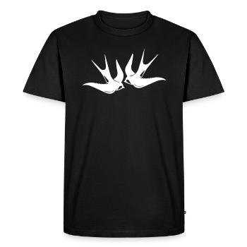Hirondelle oiseau perroquet oiseau perruque - T-shirt Premium bio Homme - noir - Devant - Nico (187cm)
