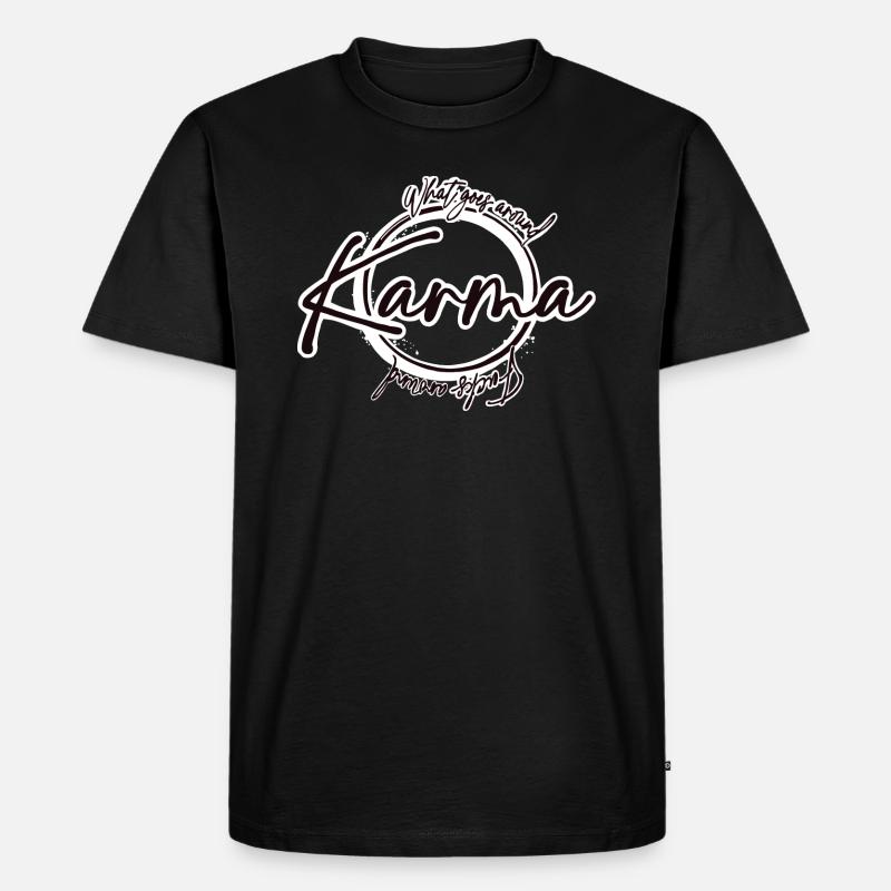 Karma - Männer Premium Bio T-Shirt - Schwarz