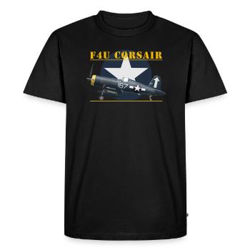 F4U Hedrick shirt design - T-shirt Premium bio Homme - noir - Devant - Nico (187cm)