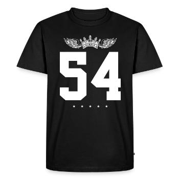 54 Couronne de numéros - T-shirt Premium bio Homme - noir - Devant - Nico (187cm)