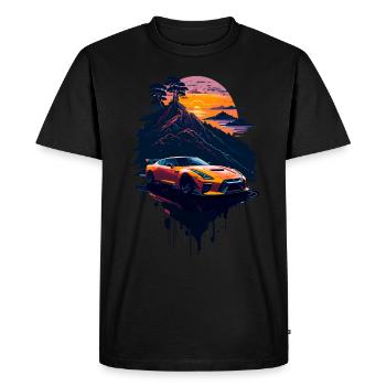 Voiture de sport classique - T-shirt Premium bio Homme - noir - Devant - Nico (187cm)