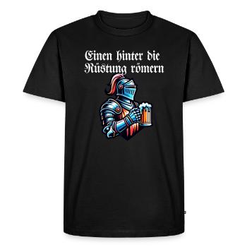 Bière - One Behind The Armor Romans Toast - T-shirt Premium bio Homme - noir - Devant - Nico (187cm)