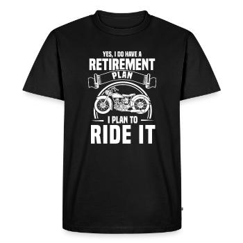 Cadeau de retraite moto chopper moto - T-shirt Premium bio Homme - noir - Devant - Nico (187cm)