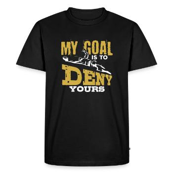 Gardien de but de football But de gardien de but de gardien de but de football - T-shirt Premium bio Homme - noir - Devant - Nico (187cm)