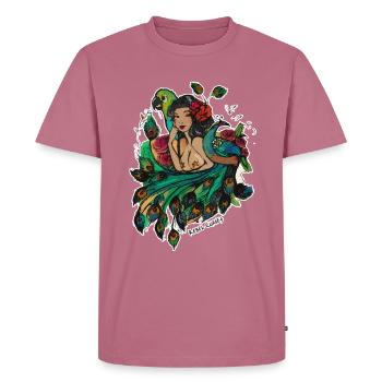Fille pin up tropical - T-shirt Premium bio Homme - mauve - Devant - Nico (187cm)