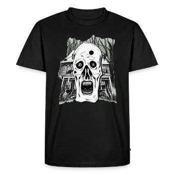 Conception effrayante de fan de films d’horreur - T-shirt Premium bio Homme - noir - Devant - Nico (187cm)