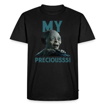 Le Hobbit Dessin Amusant De Gollum Mon Précieux - T-shirt Premium bio Homme - noir - Devant - Nico (187cm)
