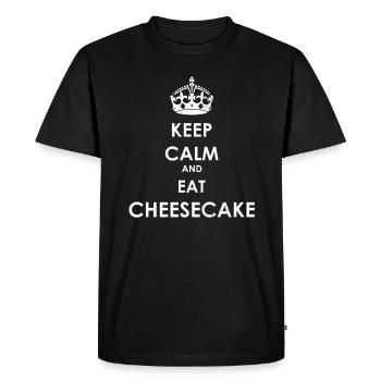 gâteau au fromage - T-shirt Premium bio Homme - noir - Devant - Nico (187cm)
