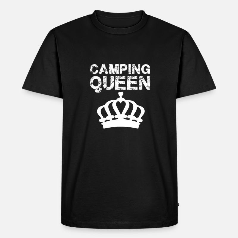 Camping Queen Camper - Männer Premium Bio T-Shirt - Schwarz