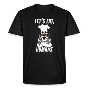 Drôle effrayant BBQ Squelette Été Horreur Spooky - T-shirt Premium bio Homme - noir - Devant - Nico (187cm)