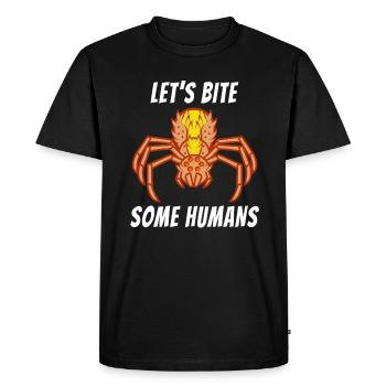 Funny Scary Spider A Summertime Horror Spooky Summ - Men's Premium Organic T-Shirt - black - Front - Nico (187cm)