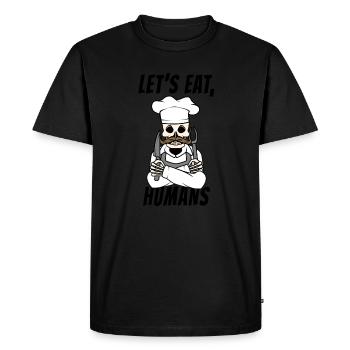 Drôle effrayant BBQ Squelette Été Horreur Spooky - T-shirt Premium bio Homme - noir - Devant - Nico (187cm)