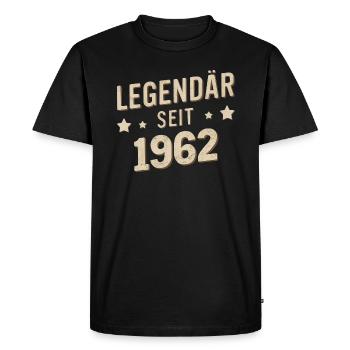 Légendaire depuis 1962 - T-shirt Premium bio Homme - noir - Devant - Nico (187cm)
