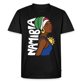 Namibie Drapeau namibien Windhoek Namib Souvenir - T-shirt Premium bio Homme - noir - Devant - Nico (187cm)