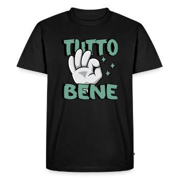 Tutto Bene - T-shirt Premium bio Homme - noir - Devant - Nico (187cm)