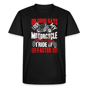 Moto monter ma moto - T-shirt Premium bio Homme - noir - Devant - Nico (187cm)