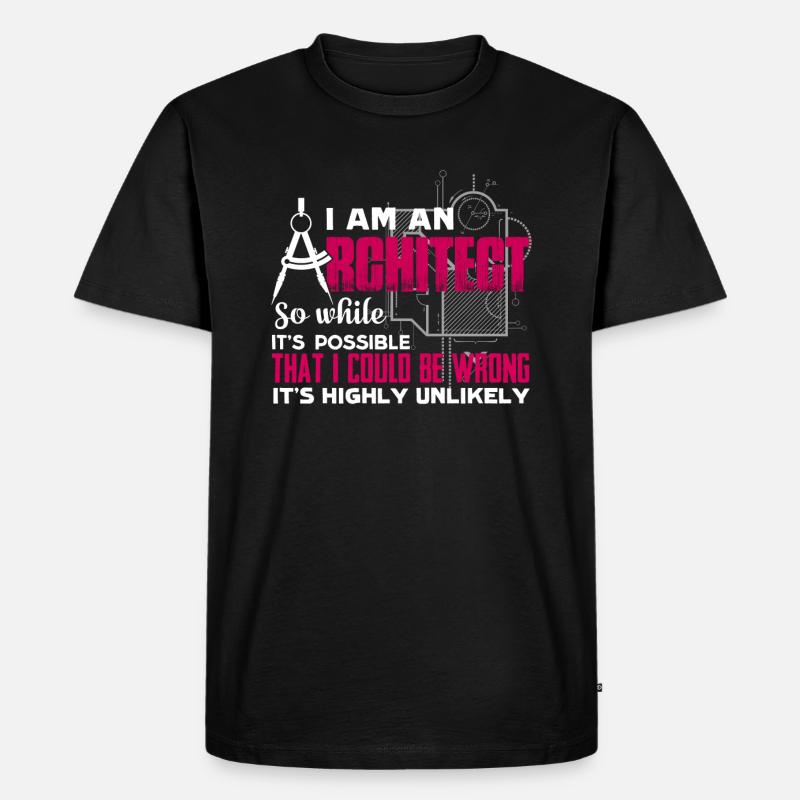 Architecte je suis un architecte - T-shirt Premium bio Homme - noir