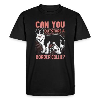 Pouvez-vous devancer un Border Collie - T-shirt Premium bio Homme - noir - Devant - Nico (187cm)