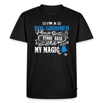 Toiletteur pour chien Je suis un toiletteur pour chien - T-shirt Premium bio Homme - noir - Devant - Nico (187cm)