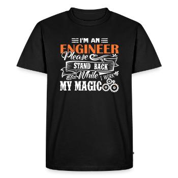 Engineer I Am An Engineer - Men's Premium Organic T-Shirt - black - Front - Nico (187cm)