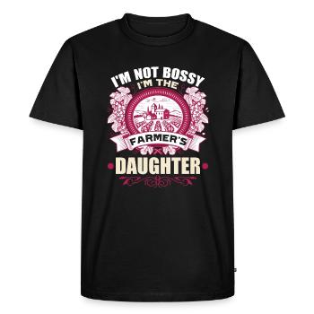 Fière fille du fermier - T-shirt Premium bio Homme - noir - Devant - Nico (187cm)