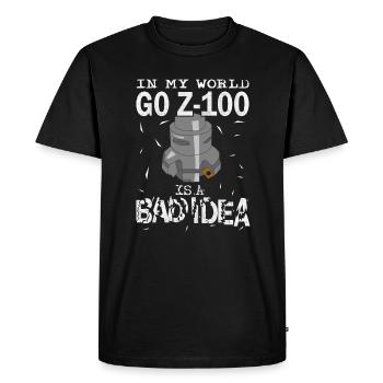 Bad Idea CNC milling machine occupation cutting machine operator - Men's Premium Organic T-Shirt - black - Front - Nico (187cm)