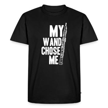 Oboe My Wand Chose Me Oboe - Men's Premium Organic T-Shirt - black - Front - Nico (187cm)