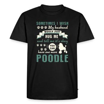 Caniche câlin mon caniche - T-shirt Premium bio Homme - noir - Devant - Nico (187cm)